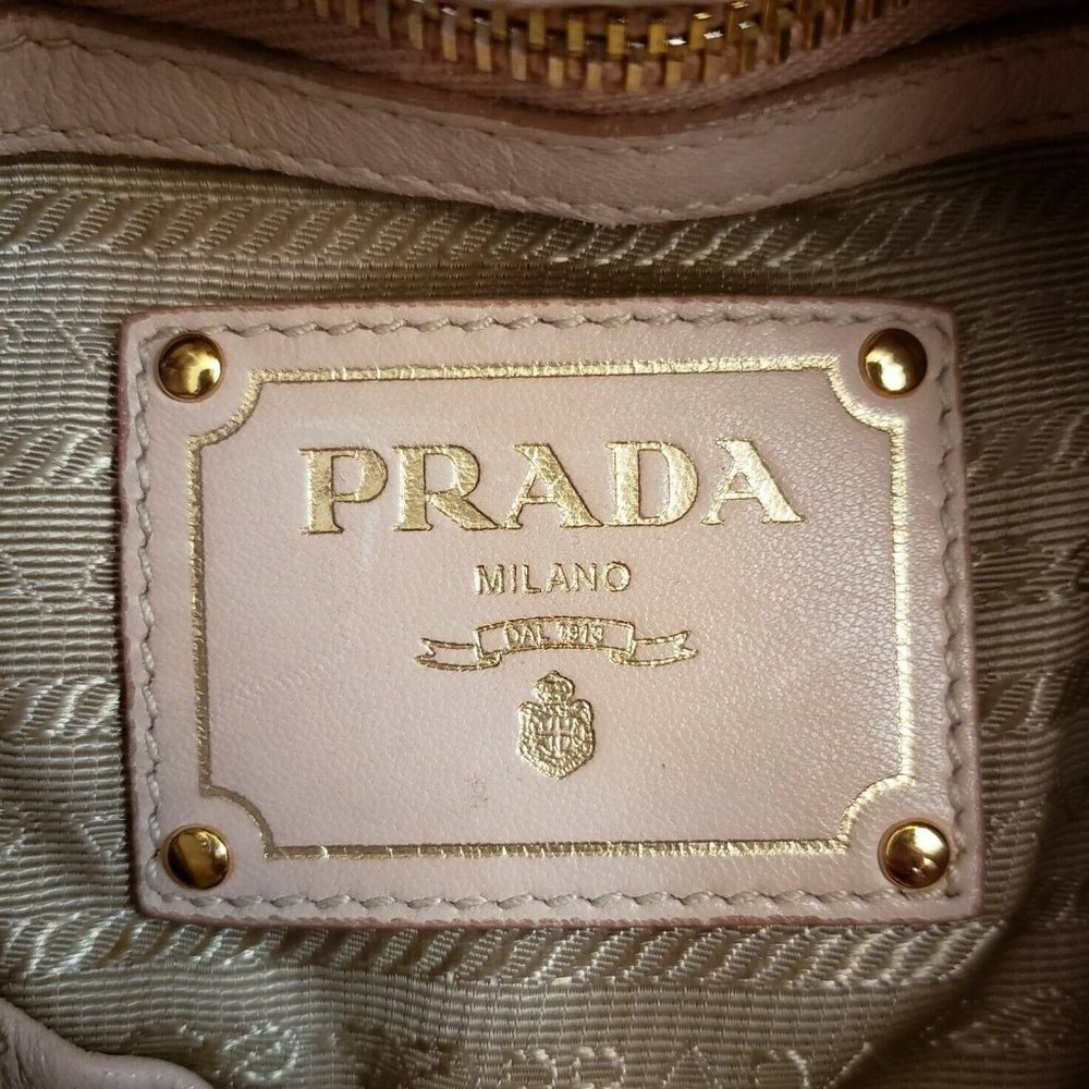 PRADA 2way Leather Bow Shoulder Bag Auth Rare - Picture 11 of 13